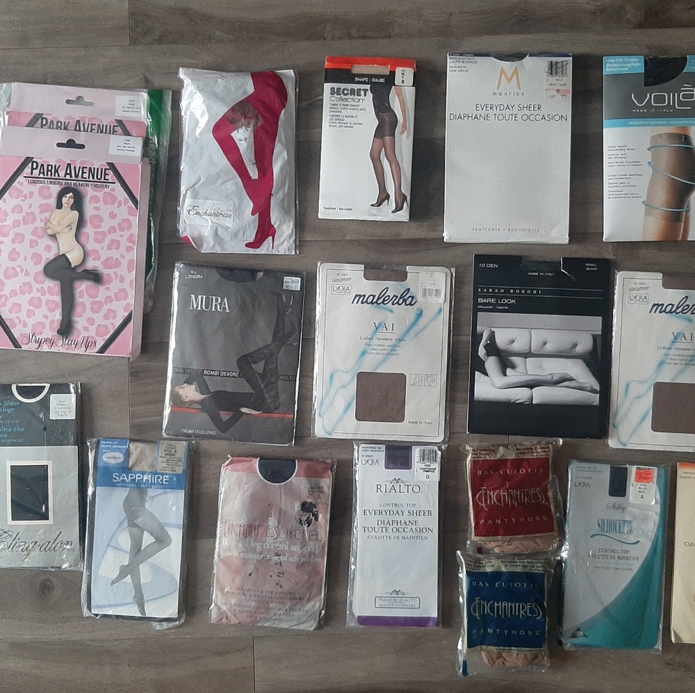 24 Packages of Pantyhose/Stocking. Multiple Brands, Sizes and Colors